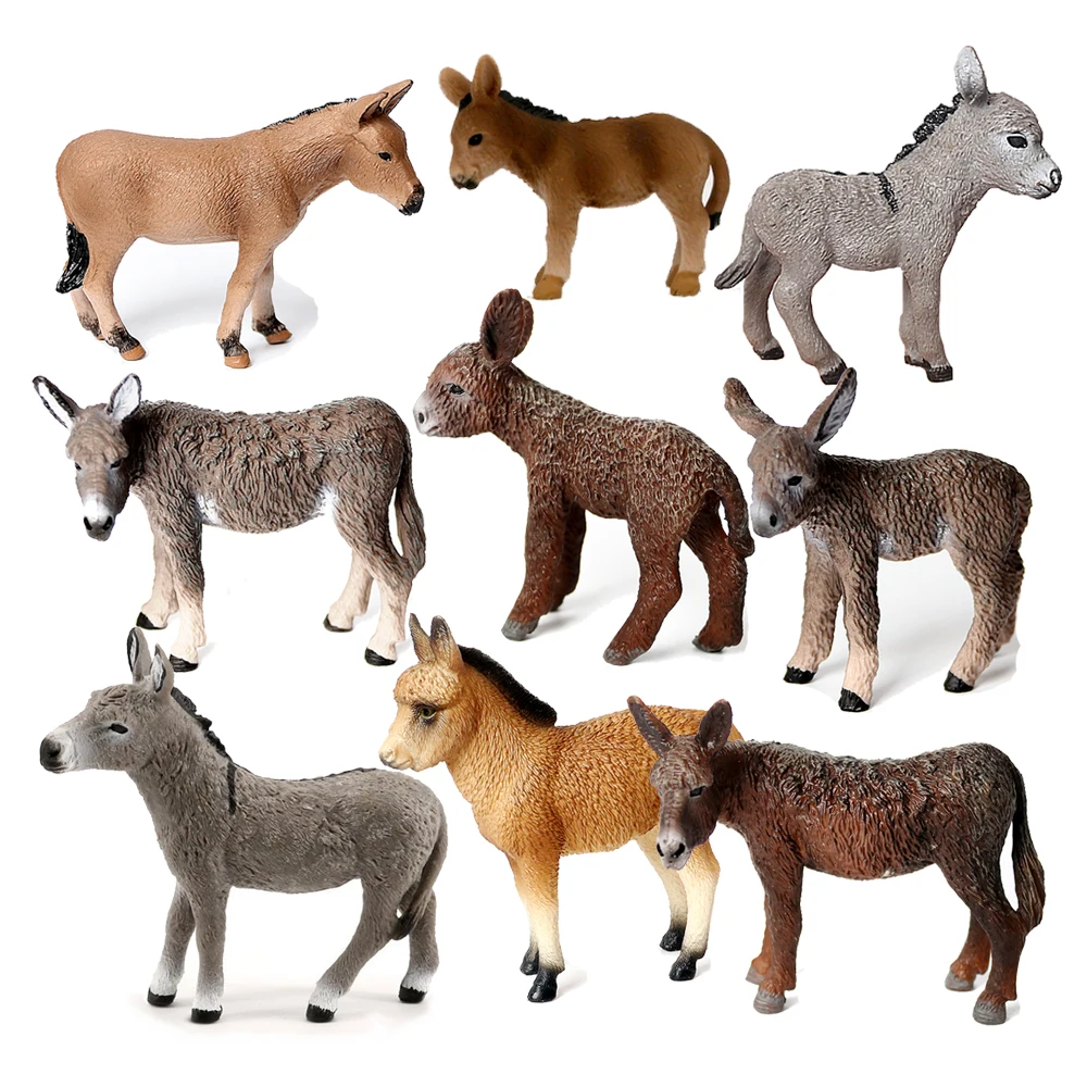 Kids Toys Xmas - Modelo de burro, figuras de animales