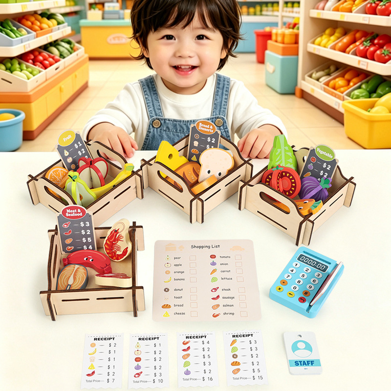 Toy Cash Register - Juego de simulación de supermercado de