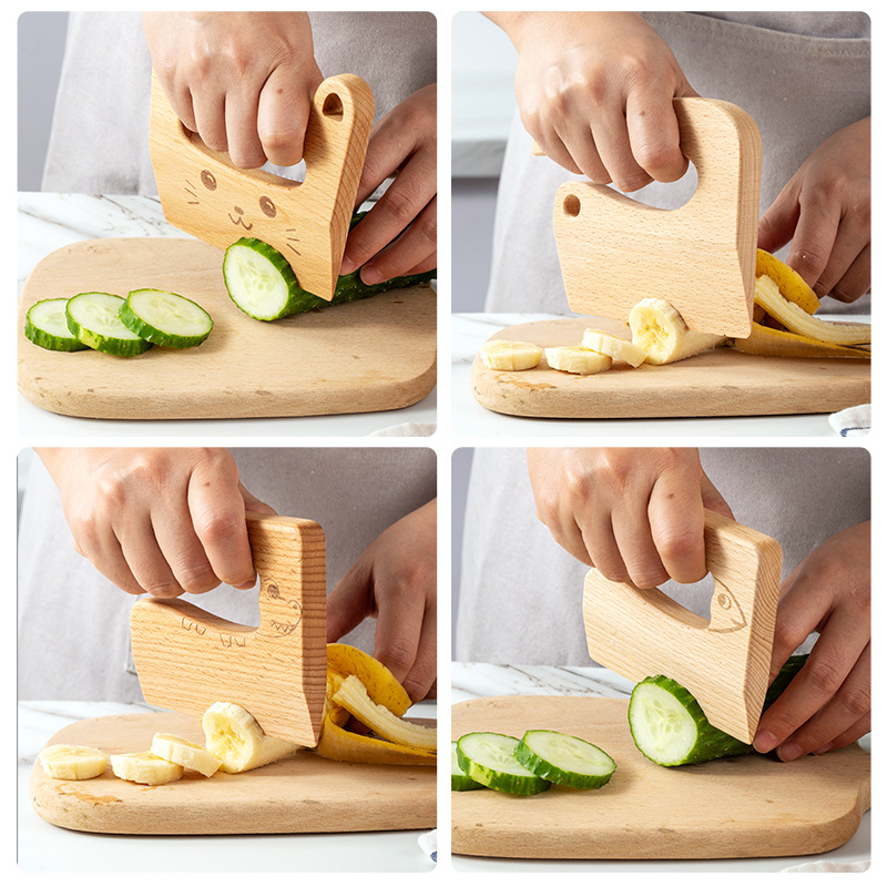 Cuchillo de madera para niños  - Kids Toys Kitchen Set reseña y precio